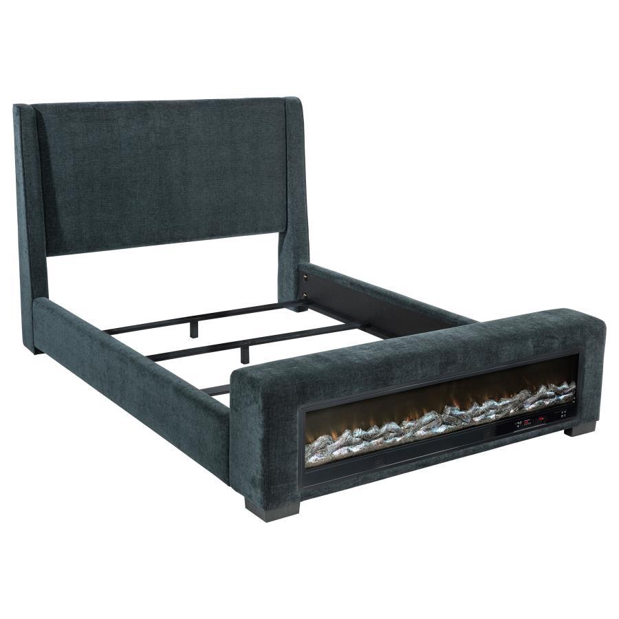 Preston - Upholstered Audio Flame Visualizer Bed Coaster Fine Furniture