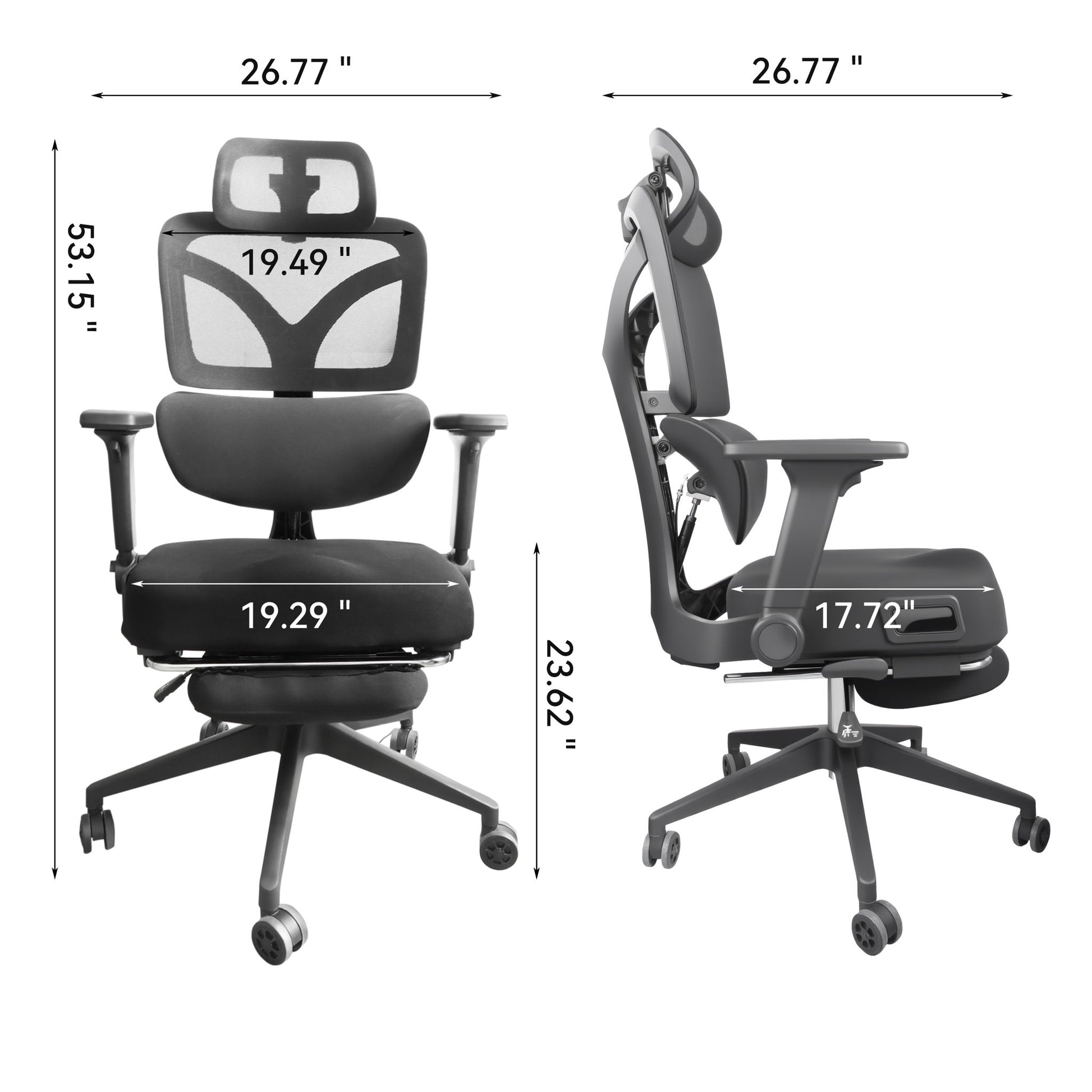 Zero Gravity Ergonomic Office Chair With 145° Recline, 3D Headrest - Black Home Essentials