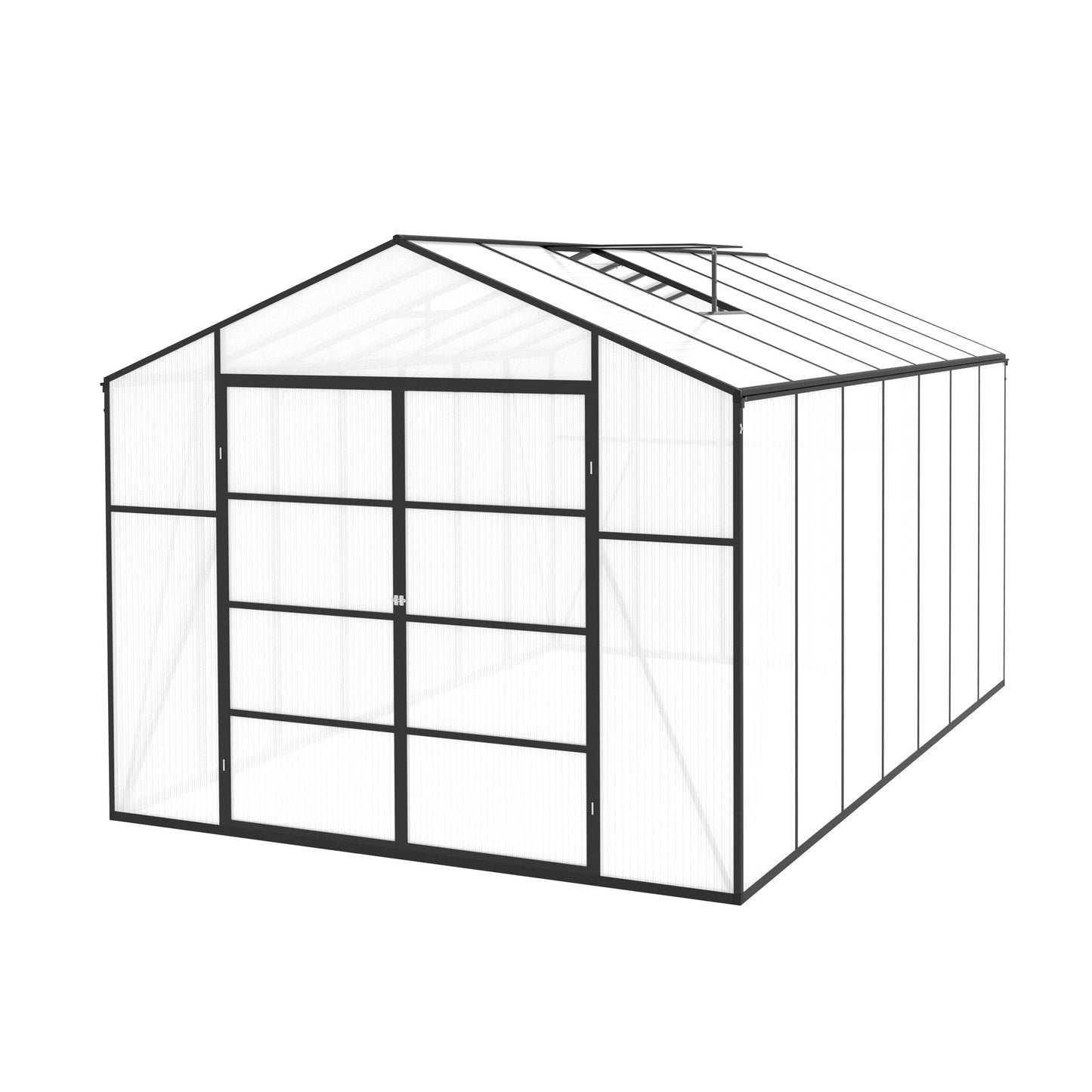 Gain Height Windproof Aluminum Greenhouse With Raised Base Daily Nest