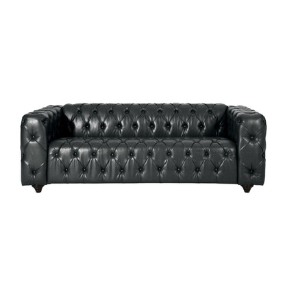 Comfy 3 Seat Sofa & Wooden Legs, For Living Room And Study - Black Noble House