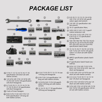 Tool Box With 266 Pieces Hand Tool Set - Black Daily Nest