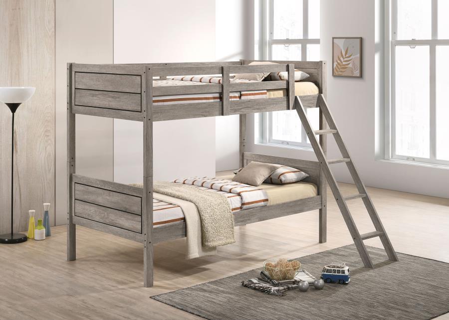 Ryder - Wood Bunk Bed With Mattress Coaster Fine Furniture