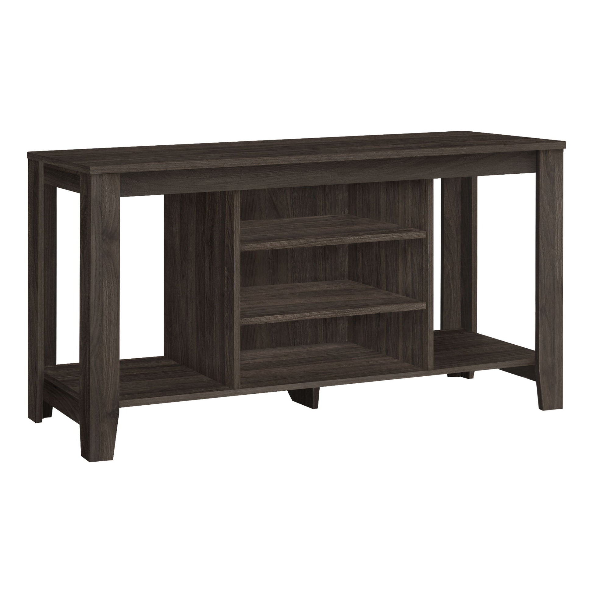 TV Stand, Console, Media Entertainment Center, Versatile Storage Shelves 8th Street