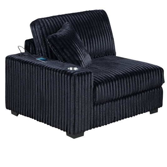 Contemporary Style Chair With Cup Holder Armrest Home Essentials