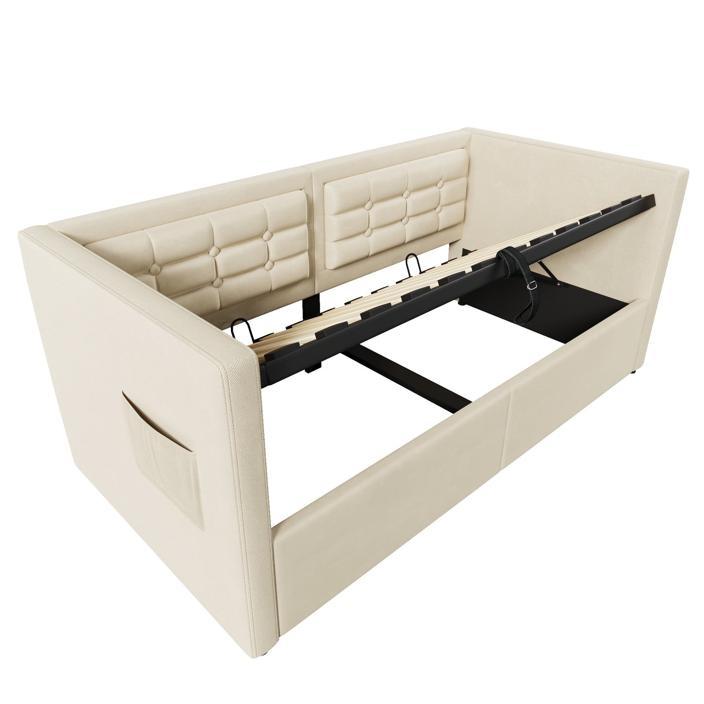 Upholstered Hydraulic Storage Daybed With USB & Type C Charging Artistry At Home