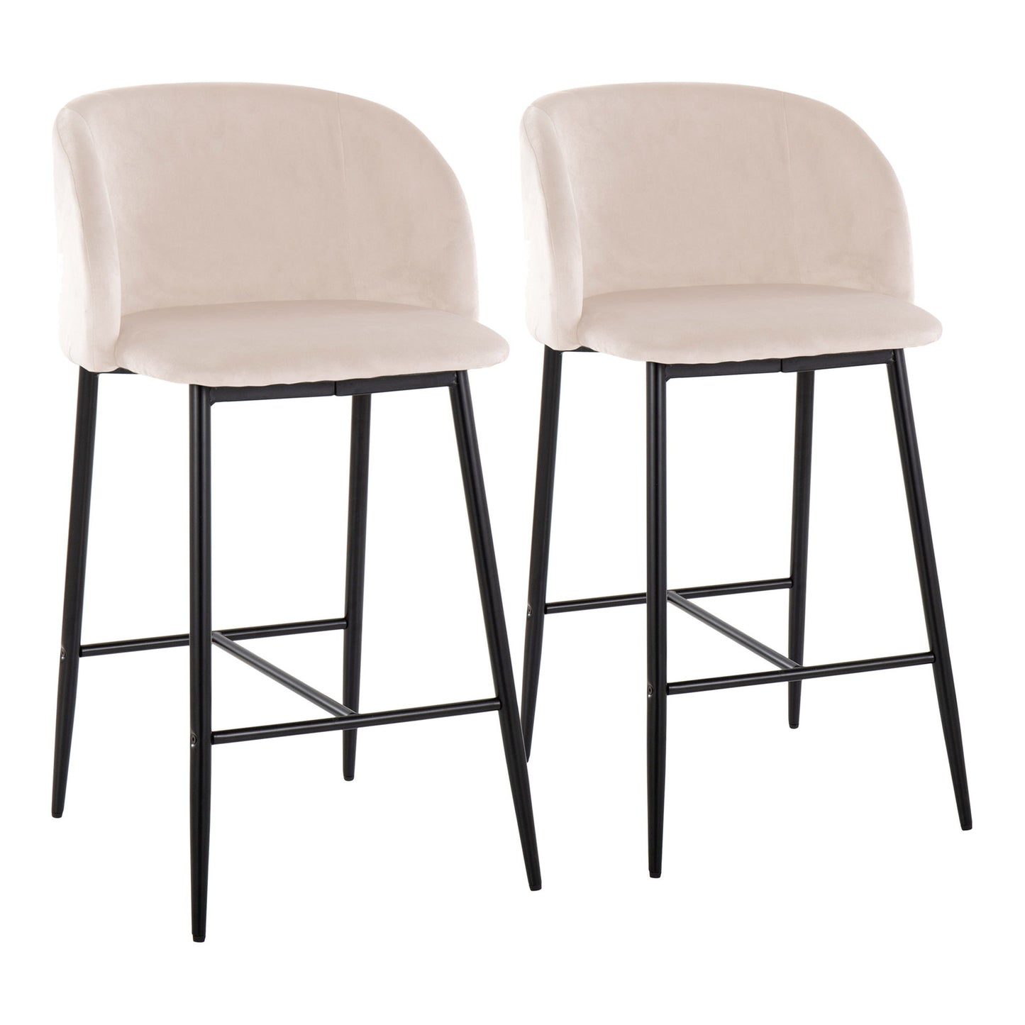 Fran - Contemporary Fixed Height Counter Stool (Set of 2) Lumi Source