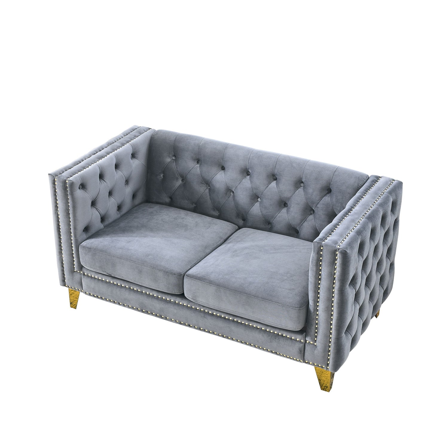 Upholstered Couch Sofa With Button Tufting For Living Room Home Essentials