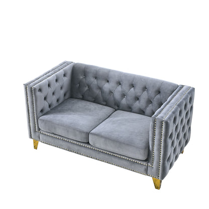 Modern Sofa With Button Tufting, Upholstered Couch For Living Room Home Essentials