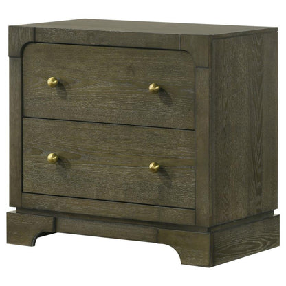 Gran Park - 2-Drawer Nightstand Bedside Table - Dark Cocoa Coaster Fine Furniture
