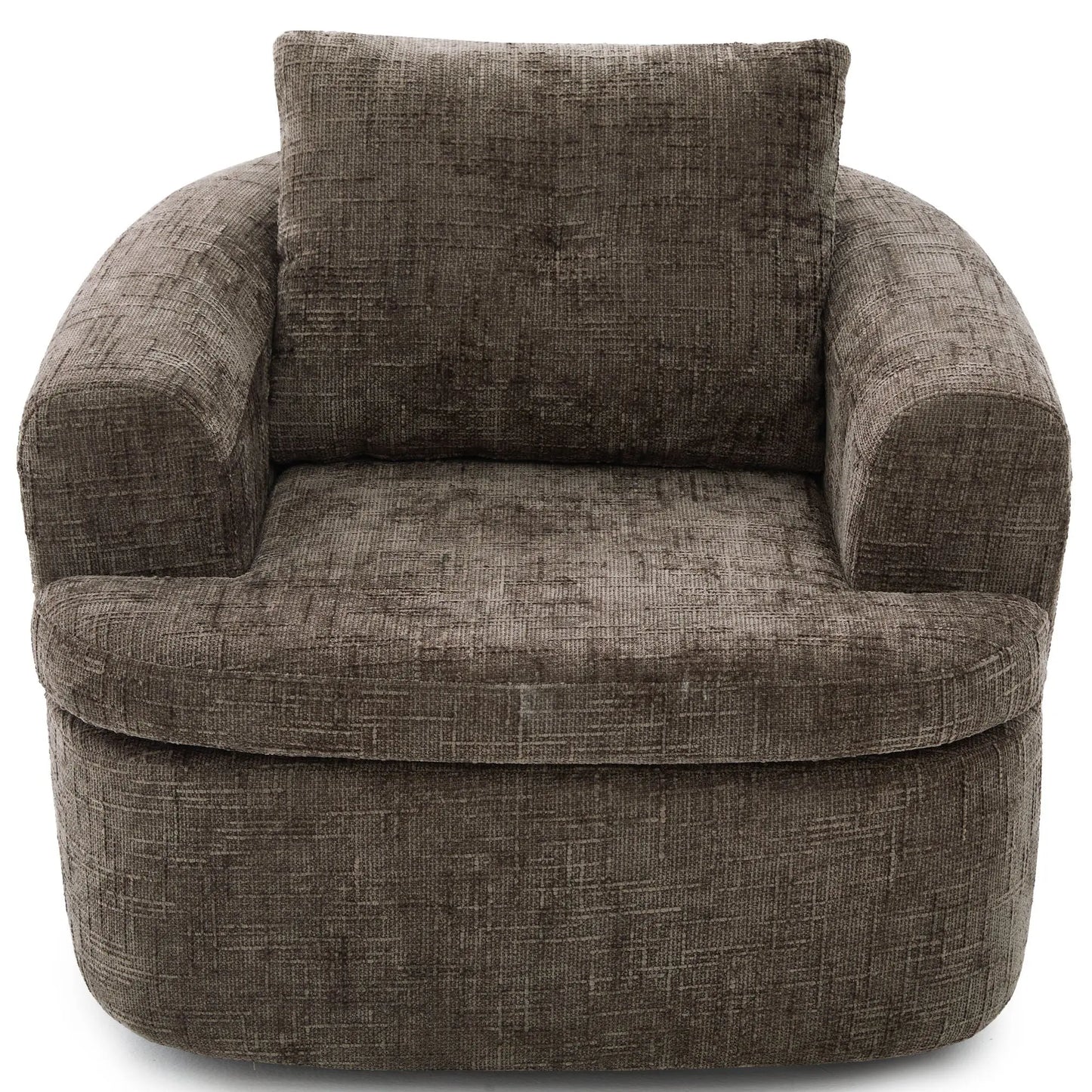Modern Swivel Barrel Chair With Dual-Layer Cushion Hearth and Haven