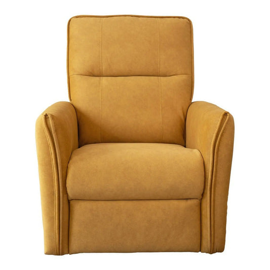 Suede Recliner Chair - Dark Yellow Ashcroft Furniture