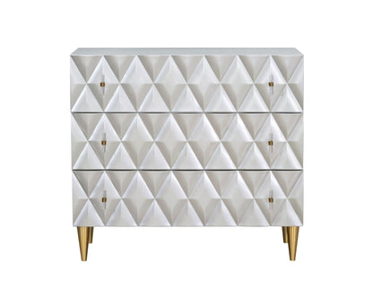 Anson - Console Cabinet - Silver / Champagne Acme