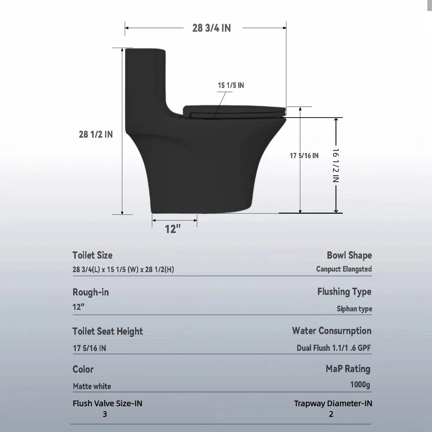 1 Piece Toilet With Dual Flush And Soft Closing Seat Daily Nest