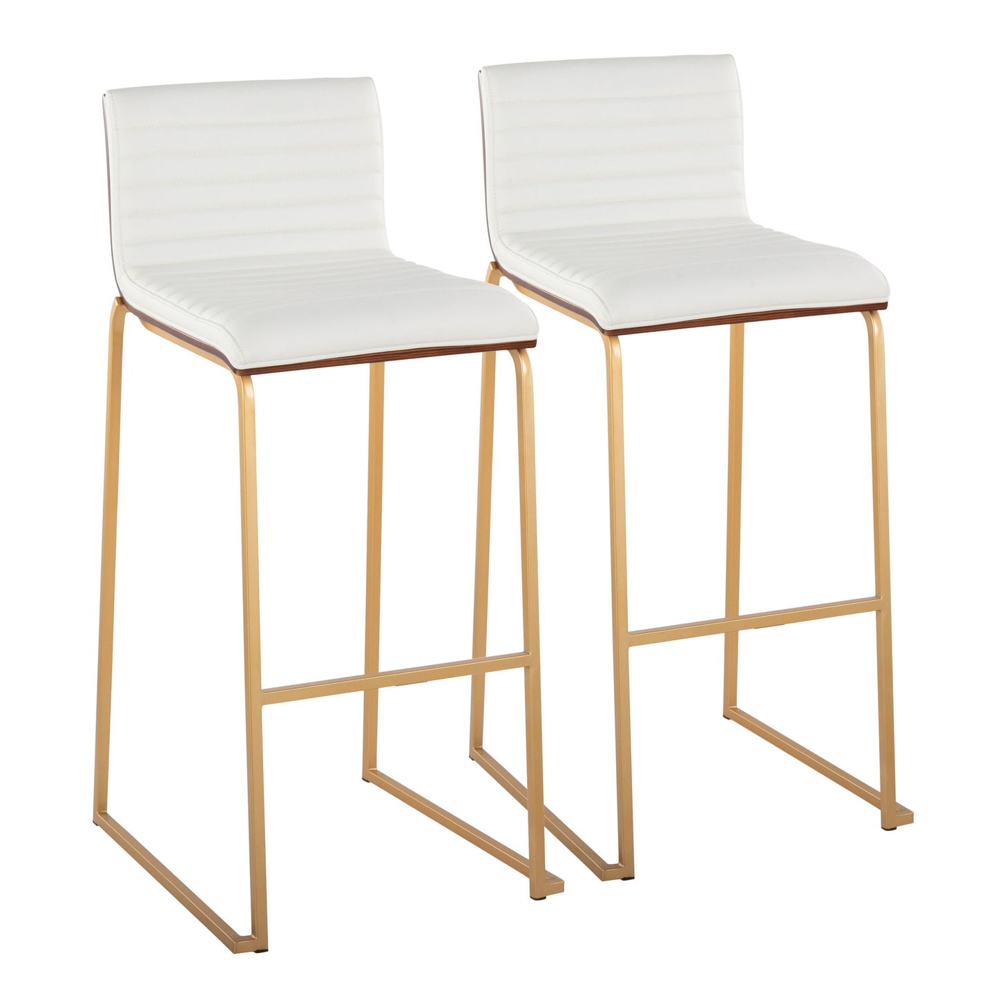 Mason Mara - Contemporary Versatile Desig Fixed Height Barstool (Set of 2) Lumi Source