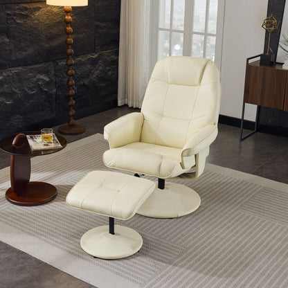 360° Swivel Reclining Chair With Wrapped Base, 5 Point Vibration Massage Home Essentials