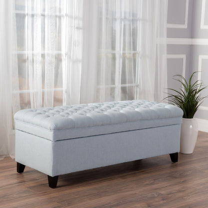 Juliana - Storage Ottoman With Birch Legs Noble House