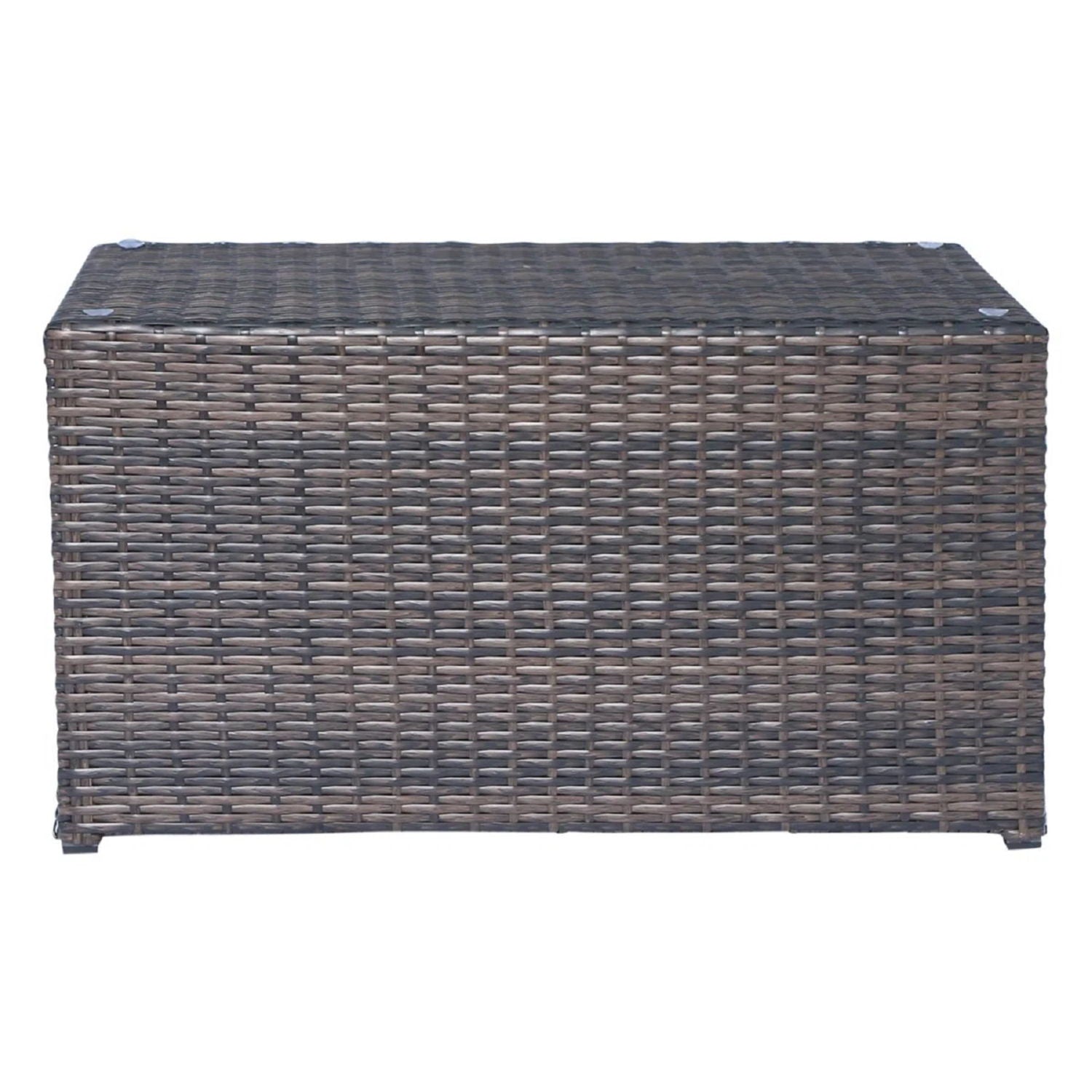 Outdoor Wicker Sectional With Weather Resistant Cushions And Table LSI Patio Furniture