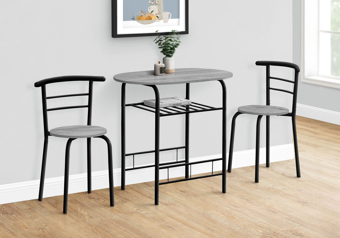 3 Pieces Dining Table Set, Small, Contemporary & Modern 8th Street