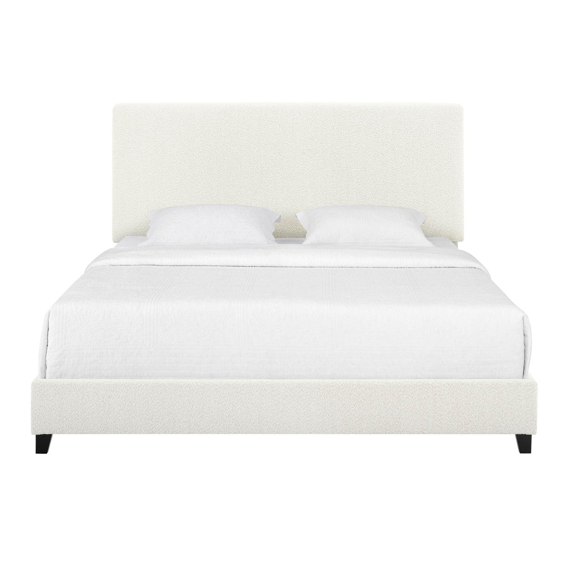 Boucle Upholstered Platform Bed Legends