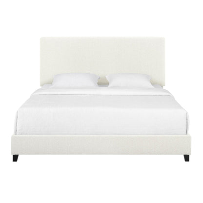 Boucle Upholstered Platform Bed Legends