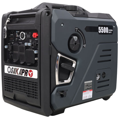 Super Quiet Inverter Generator 5.5Kw Portable Dual Fuel Electric & Remote Start Aluminium Daily Nest