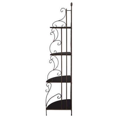 Poppy - 4-Shelf Corner Bookshelf - Copper And Cappuccino CoasterEveryday