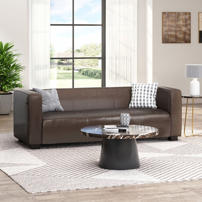 Contemporary 3 Seater Sofa With Tuxedo Design Noble House