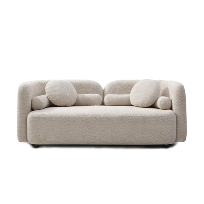 2 Seater Sofa Couch For Living Room - Light Beige Home Essentials