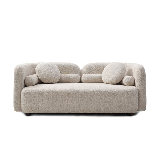 2 Seater Sofa Couch For Living Room - Light Beige Home Essentials