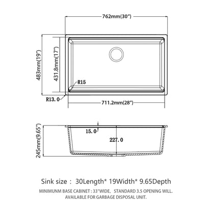 Quartz Kitchen Sink, Composite Workstation, Undermount Daily Nest