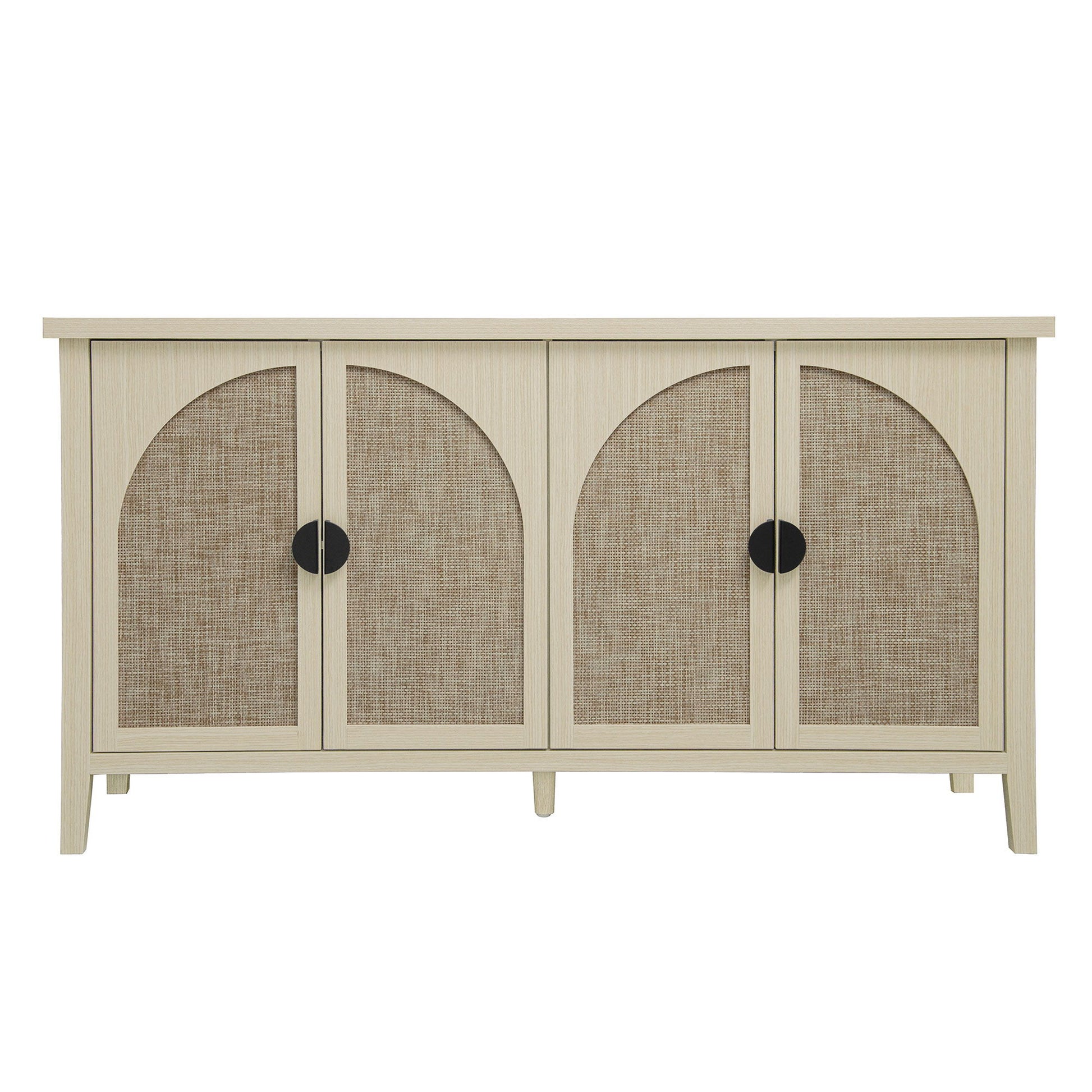 Rattan 4 Door Cabinet, Suitable For Bedroom - Natural Home Essentials