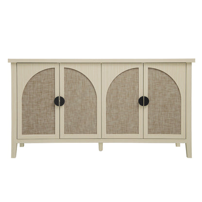 Rattan 4 Door Cabinet, Suitable For Bedroom - Natural Home Essentials