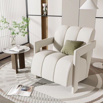 Modern Minimalist Leisure Armchair With L Shaped Armrests Hearth and Haven