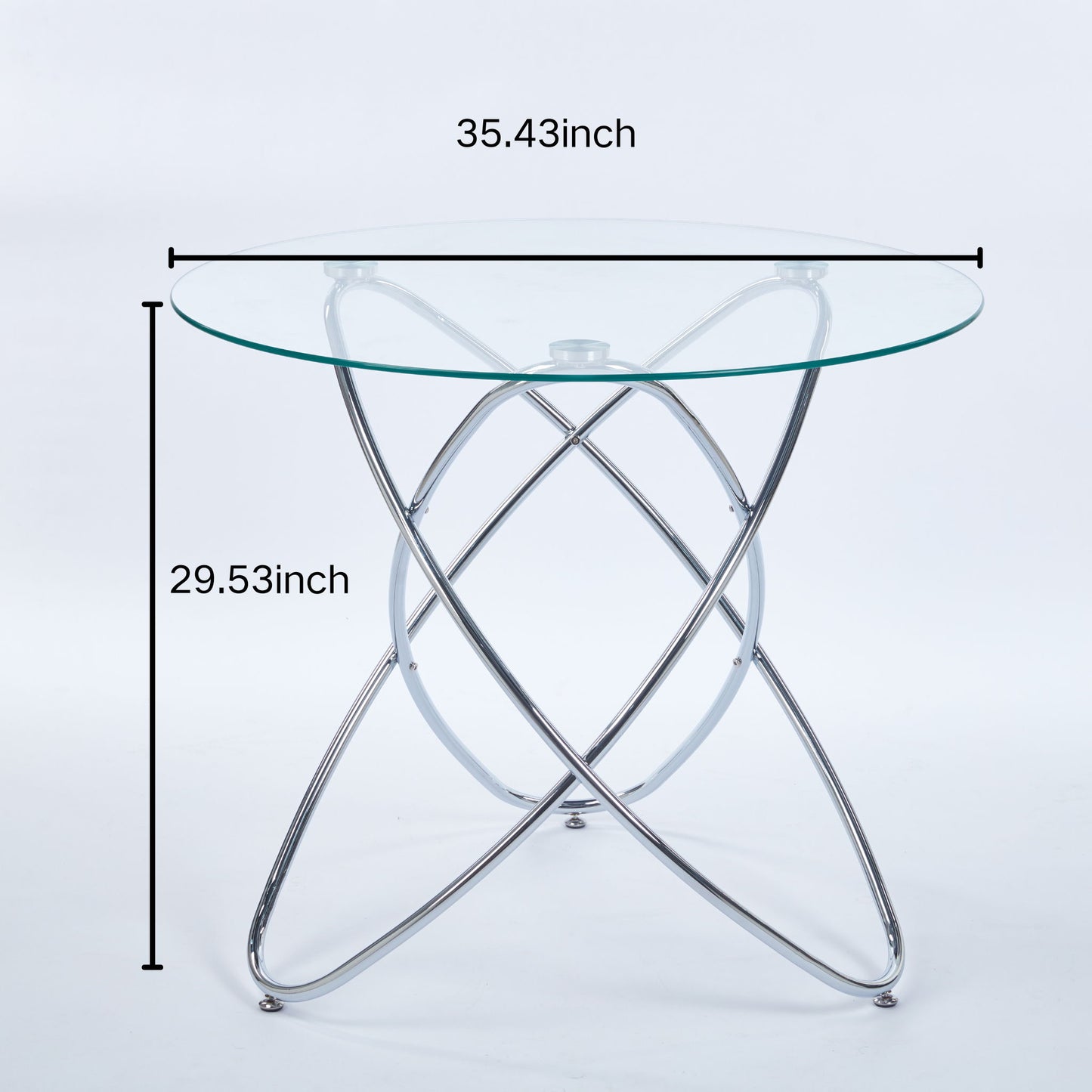Metal Leg Dining Table With Tempered Glass Top Home Essentials