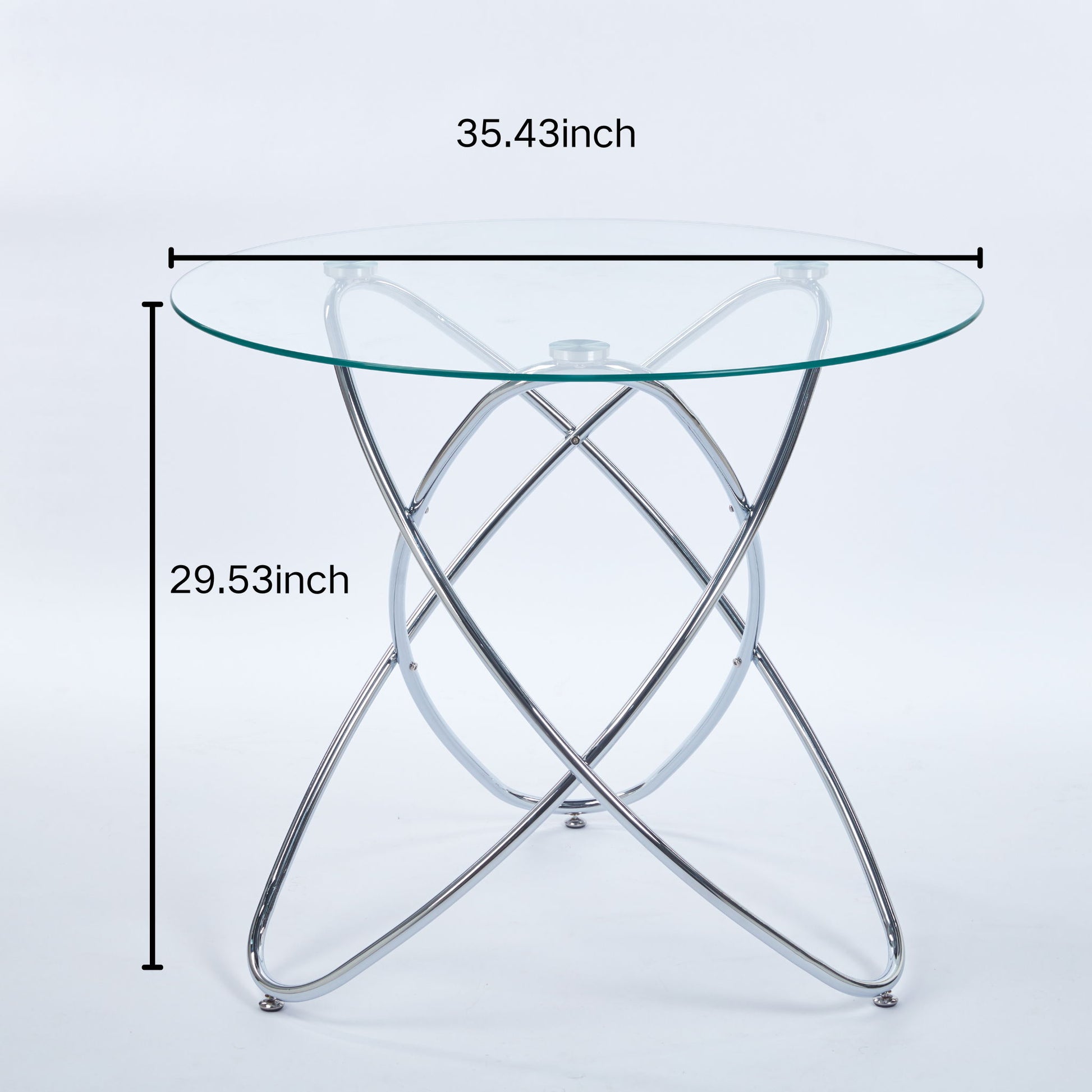 Metal Leg Dining Table With Tempered Glass Top Home Essentials