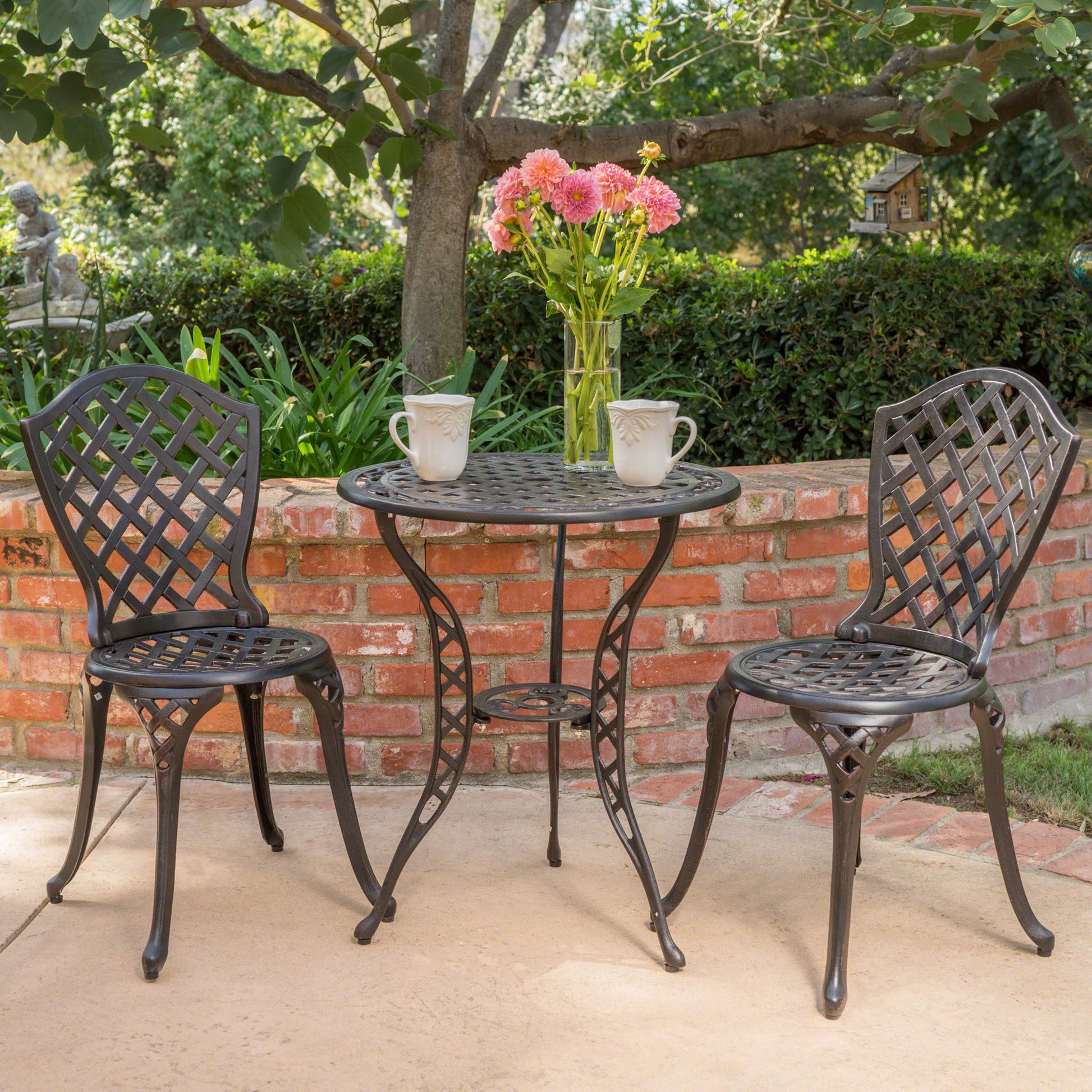 Bono Metal Bistro Set - Black Noble House