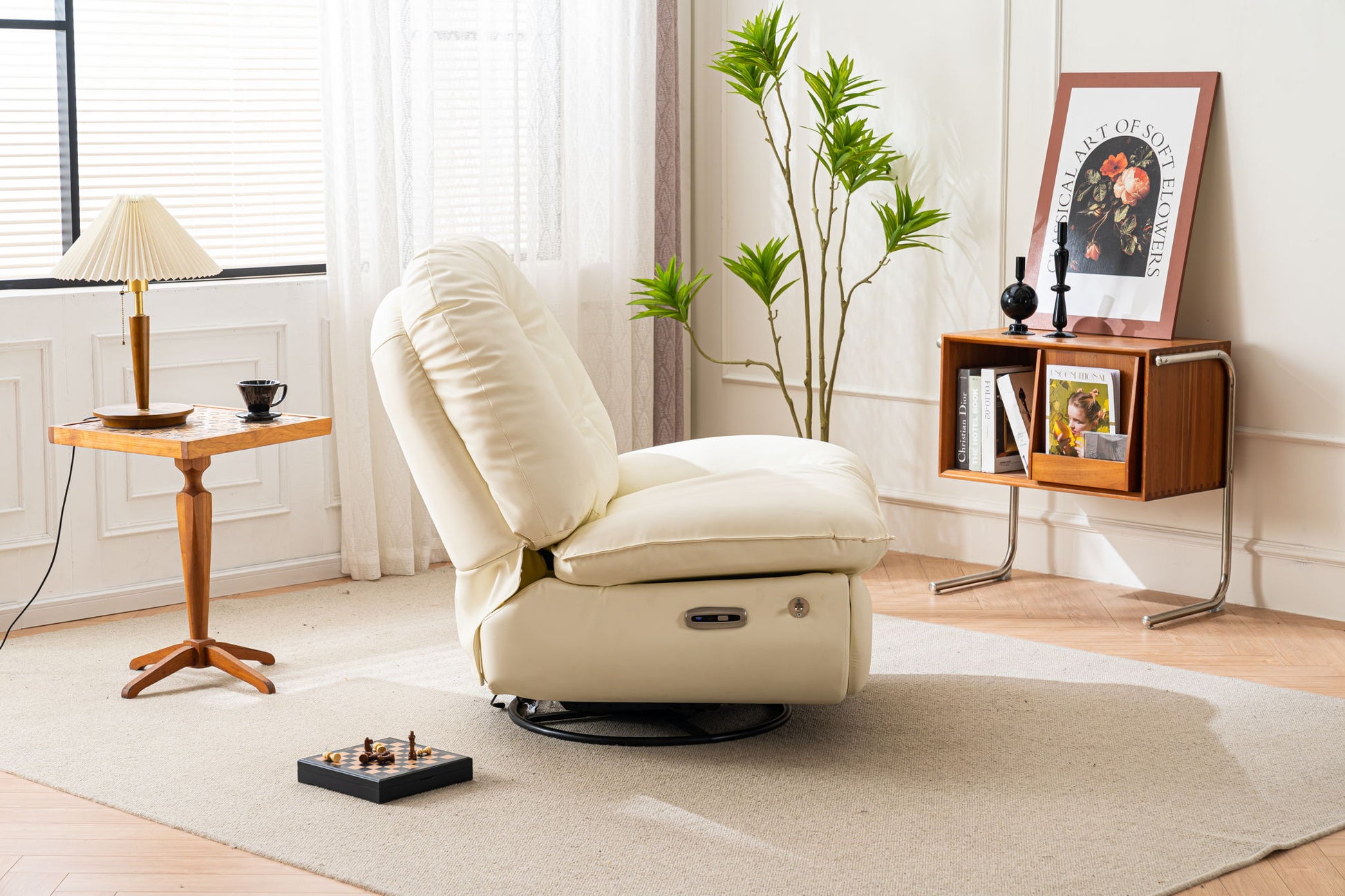 Power Recliner Swivel Glider USB Charger With Bluetooth Music Player, Sleep, Working, Game And Leisure Home Essentials