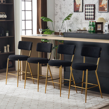 Modern Teddy Fabric Upholstered Bar Stools Home Essentials