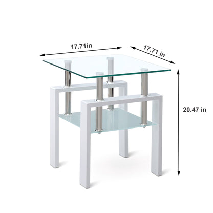 Tempered Glass Table With Storage Home Essentials