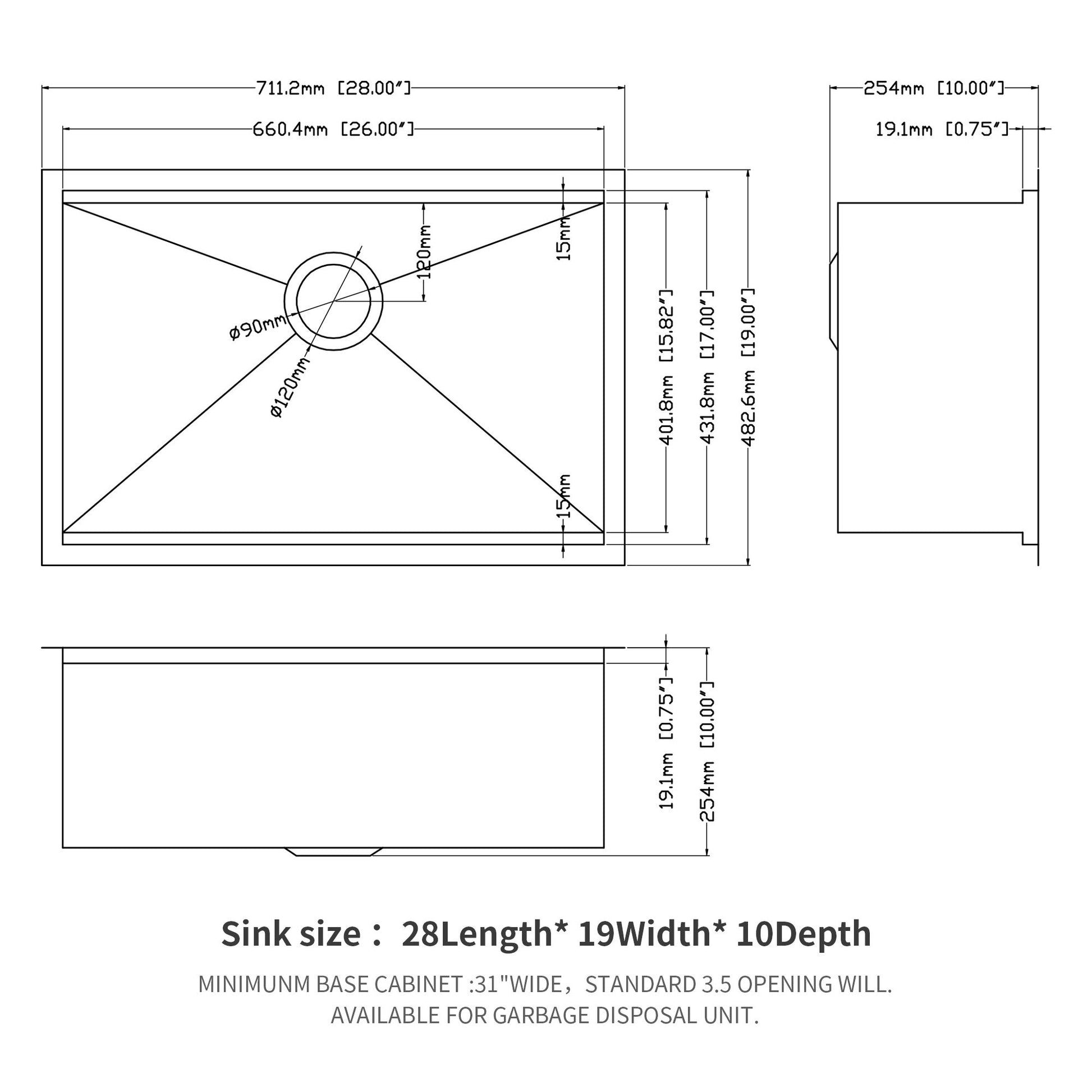 Single Bowl, Undermount Workstation, Kitchen Sink With Accessories Daily Nest