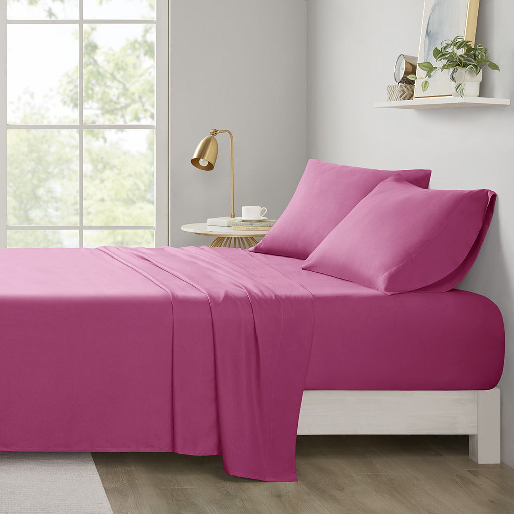 Twin Long All Season Wrinkle Free Sheet Set - Pink Intelligent Design