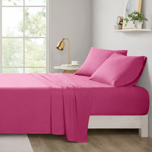 Twin Long All Season Wrinkle Free Sheet Set - Pink Intelligent Design
