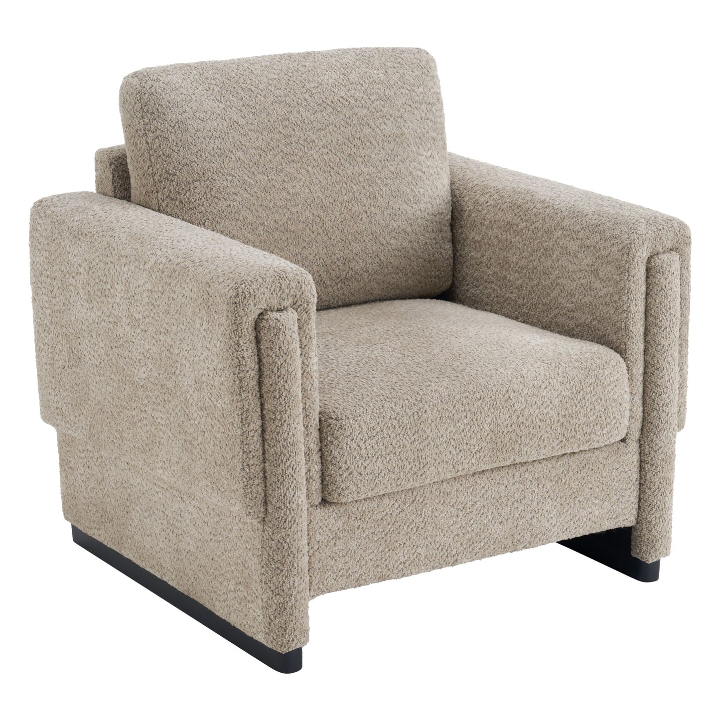 Upholstered Accent Armchair With Square Arm Hearth and Haven