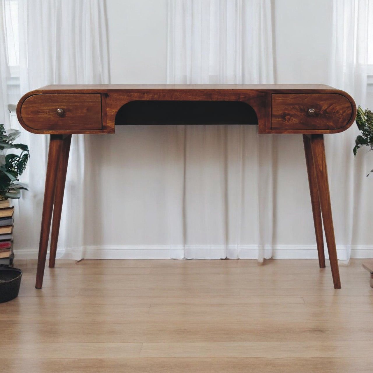London - Arch Writing Desk - Dark Brown Artisan Furniture