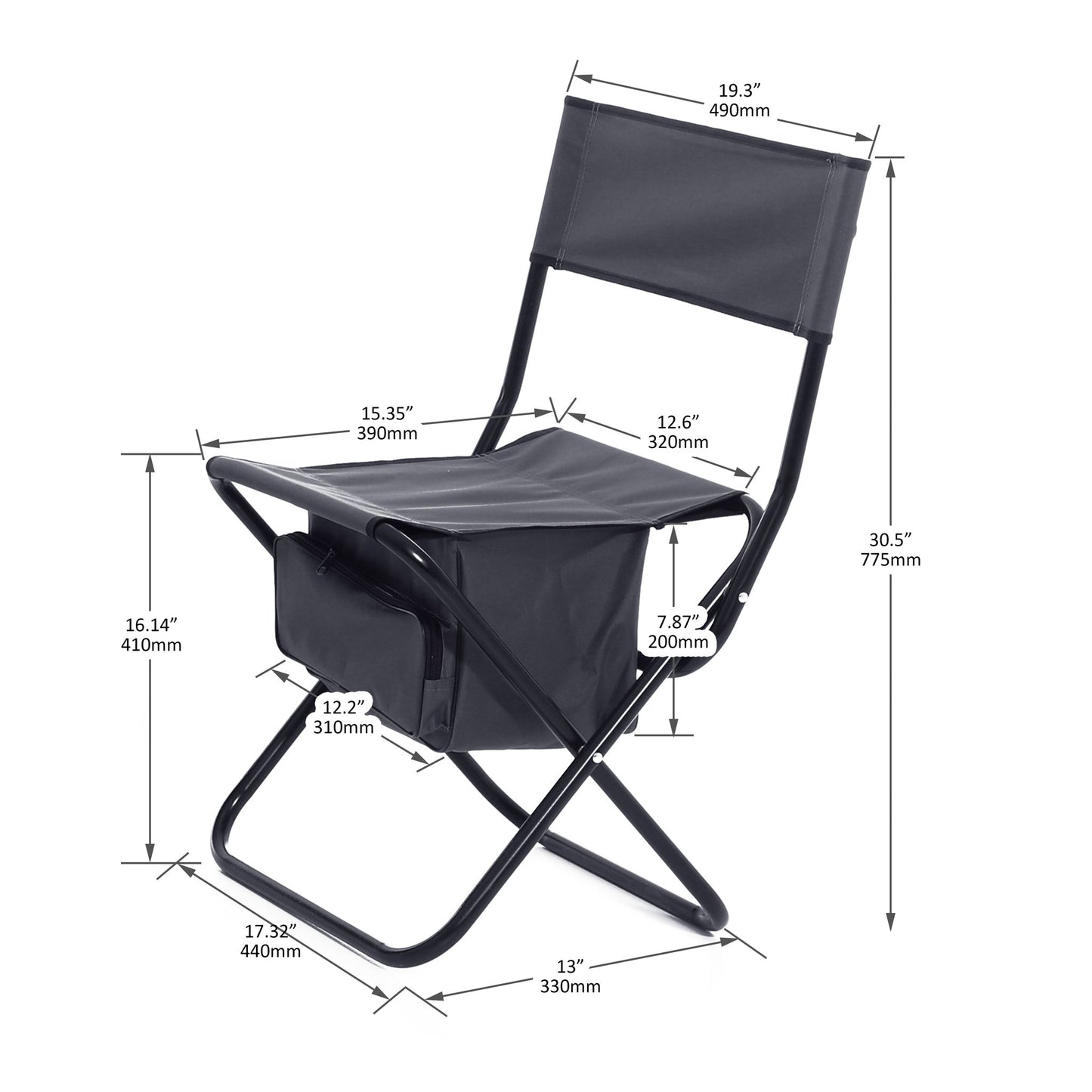 Folding Outdoor Chairs With Storage Bag, Portable Chair For Indoor, Outdoor Camping, Picnics And Fishing Home Essentials