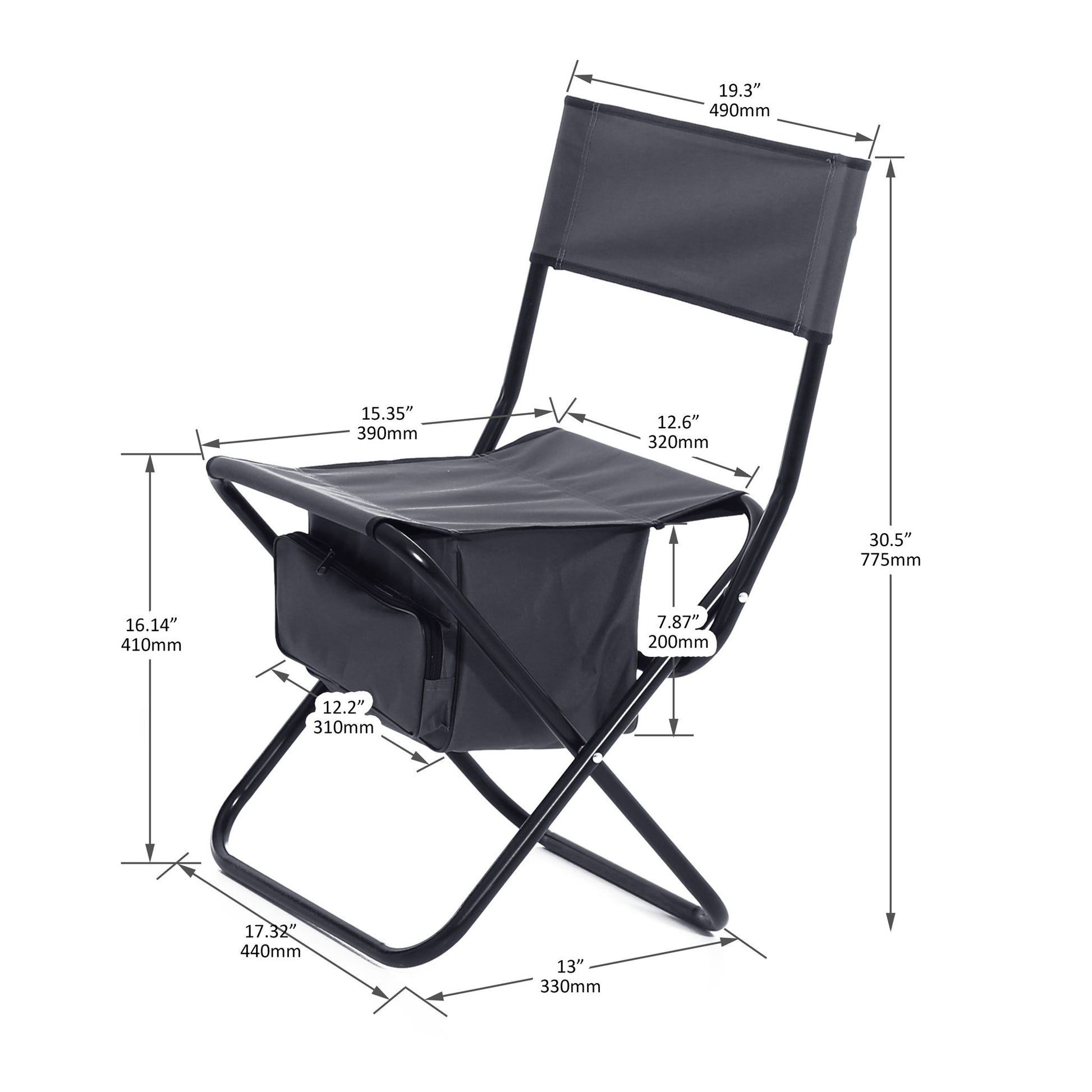 Folding Outdoor Chairs With Storage Bag, Portable Chair For Indoor, Outdoor Camping, Picnics And Fishing Home Essentials