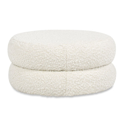 Homary - Floor Cushion Footrest Ottoman - Ivory White Jennifer Taylor Home