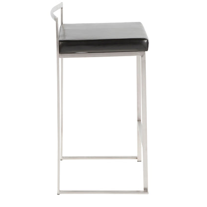 Fuji - Contemporary, Stackable Elegant Counter Stool (Set of 2) Lumi Source