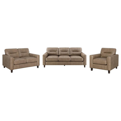 Scotland - Faux Leather Upholstered Sofa Set Coaster Fine Furniture