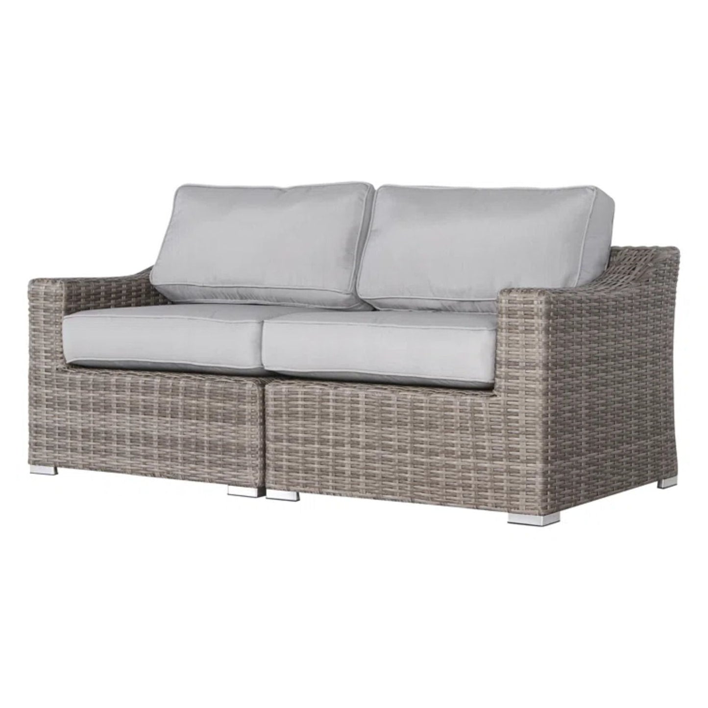 Chic Wide Outdoor Loveseat With Cushions LSI Patio Furniture